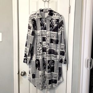Newspaper Shirtdress